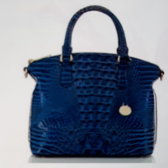 Handbags - Blue Croc embossed tote/handbag